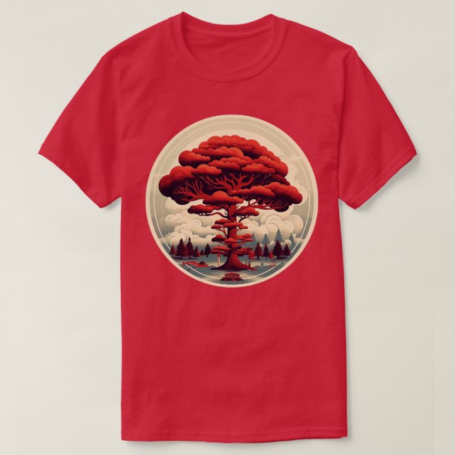 Red Träd T Shirt (Design framsida)