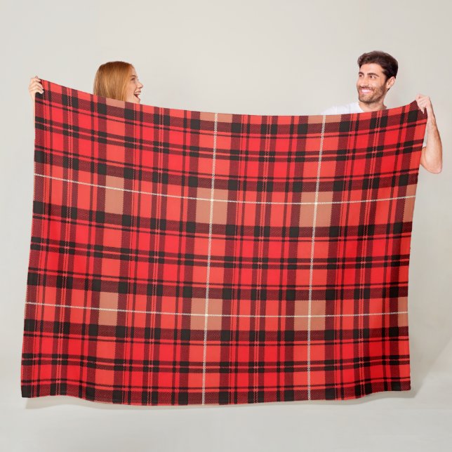 Red Traditional Play Tartan Trendig Collection Fleecefilt (På plats)