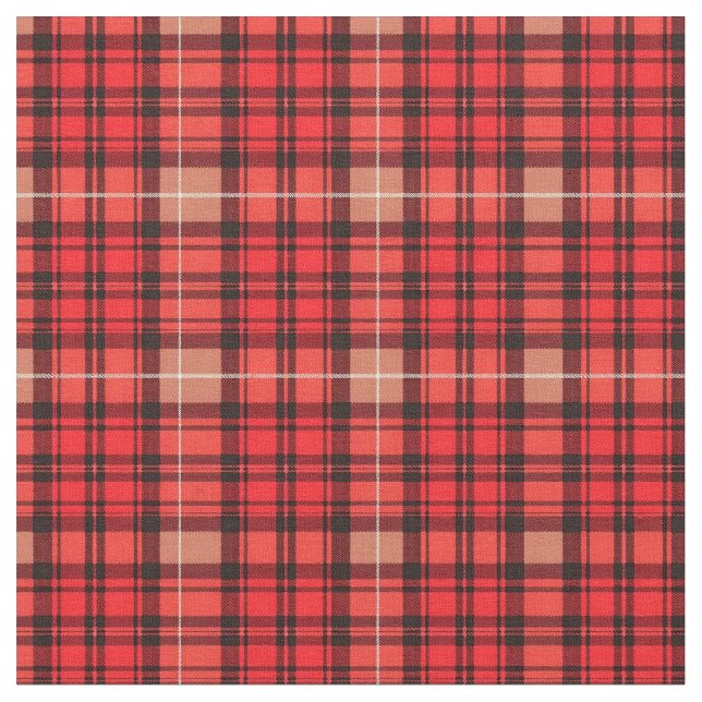 Red Traditional Play Tartan Trendig Collection Tyg (Närbild)