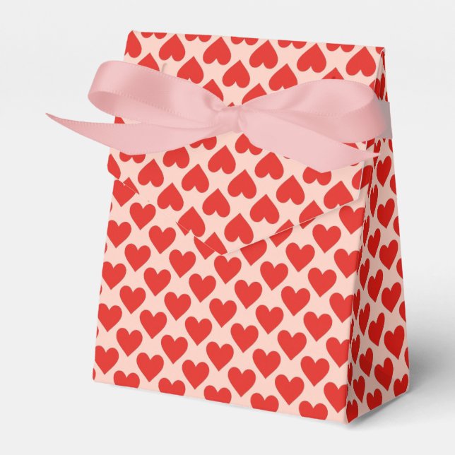 Red, traditional Valentine's day heart Presentaskar (Framsidan Sidan)