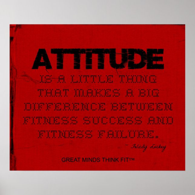 Red Trasa Black Thread Fitness Attitude Poster (Framsidan)