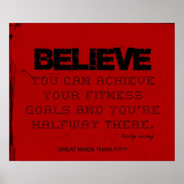 Red Trasa Black Thread Fitness Poster (Framsidan)