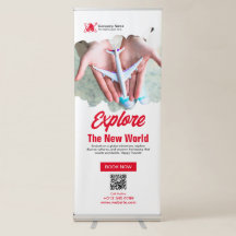 Red Travel Agency Retractable Banner