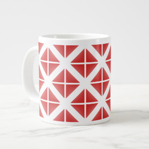 Red Trendig Triangle Mönster Jumbo Mugg