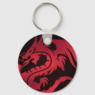Red Tribal Dragon Keychain Nyckelring