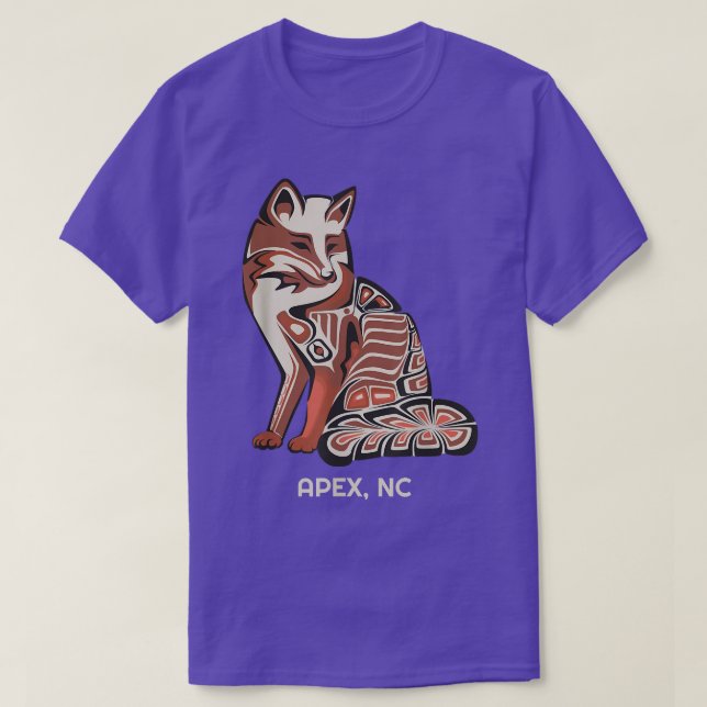 Red Tribal Fo Ape Native American Artwork Style  T Shirt (Design framsida)