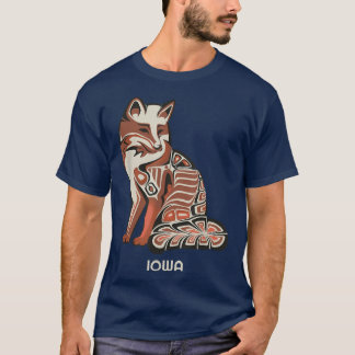 Red Tribal Fo Iowa Native American Artwork T Shirt