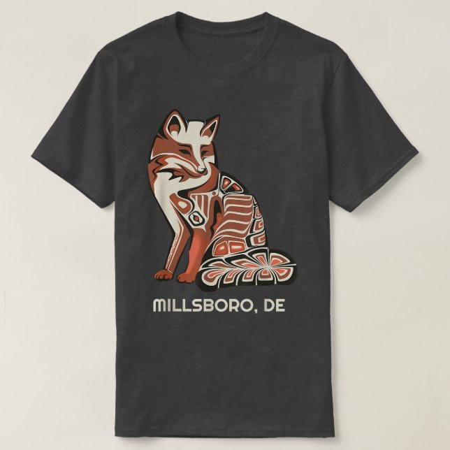 Red Tribal Fo Millsboro Native American Artwork St T Shirt (Design framsida)
