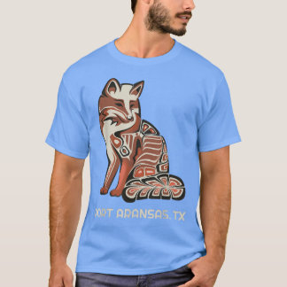 Red Tribal of Aransas Native American Artwork Styl T Shirt