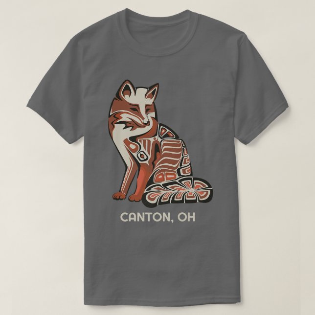 Red Tribal of Canton Native American Artwork T Shirt (Design framsida)