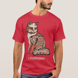 Red Tribal of Louisiana Native American Artwork T Shirt
