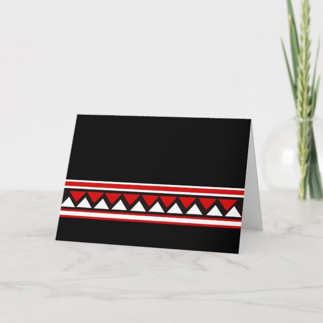 Red Tribal Triangles Kort (Framsida)
