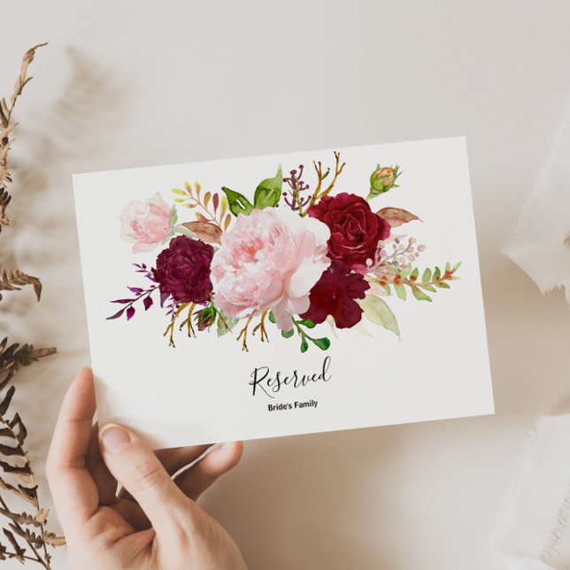 Red Tropical and Romantic Reserved Sign (Skapare uppladdad)