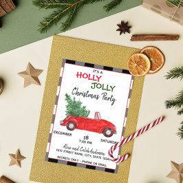Red Truck Christmas Invitation Inbjudningar
