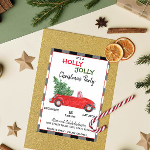 Red Truck Christmas Invitation Inbjudningar