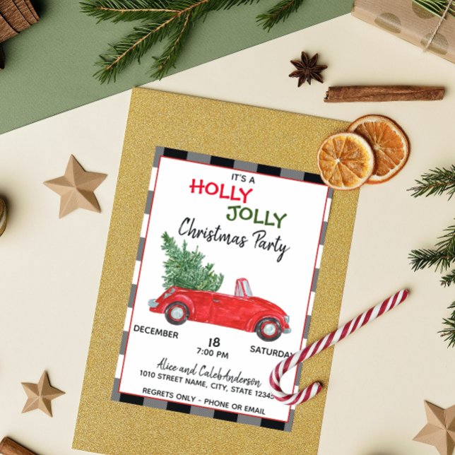 Red Truck Christmas Invitation Inbjudningar (Skapare uppladdad)