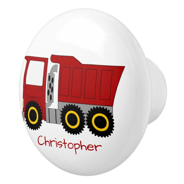 Red Truck Design Personalised Knopp (Höger)