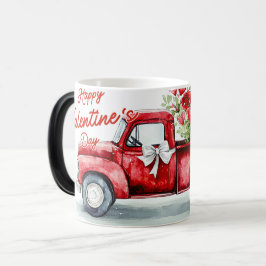 Red Truck Valentines Magisk Mugg