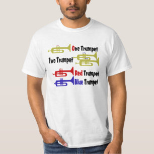 Red Trumpet Blue Trumpet Tee Shirt