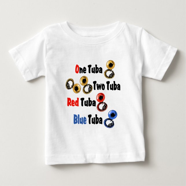 Red Tuba Blue Tuba T-shirt (Framsida)
