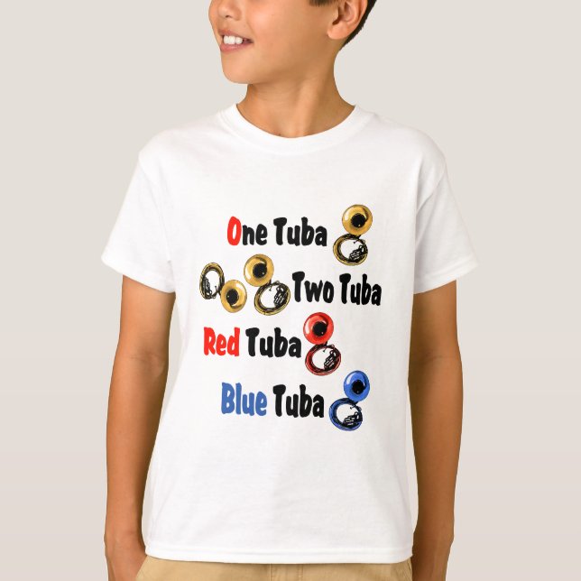 Red Tuba Blue Tuba T-shirt (Framsida)