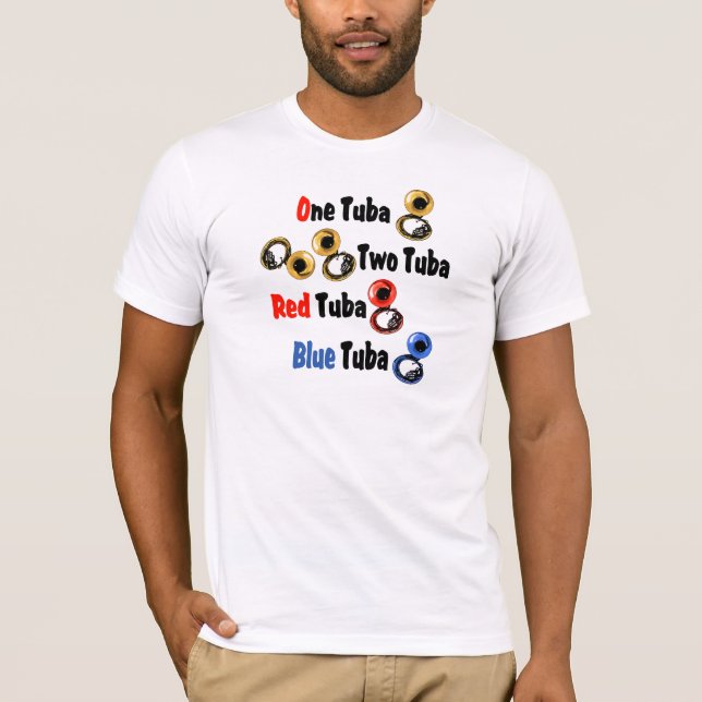 Red Tuba Blue Tuba Tee Shirt (Framsida)