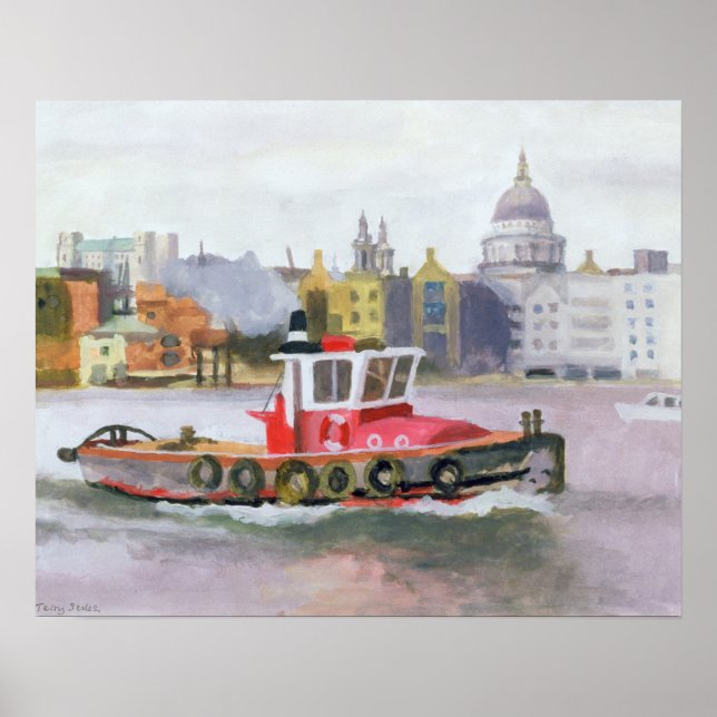 Red Tug förbi St. Pauls 1996 Poster (Framsidan)