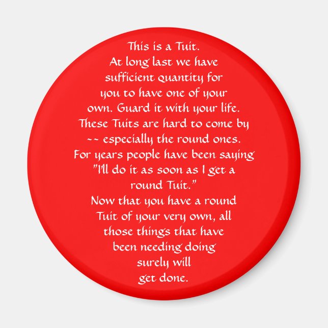 Red TUIT Magnet (Framsidan)
