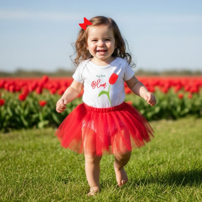 Red tulip baby T-Shirt (Skapare uppladdad)