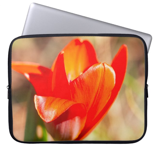 Red Tulip Blommar Laptop Fodral (Framsidan)