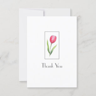 Red Tulip Card Tack Kort