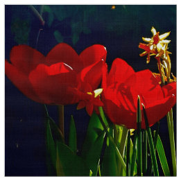 Red Tulip Fabric Tyg