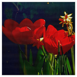 Red Tulip Fabric Tyg