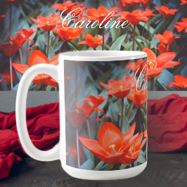 Red tulip fält kaffemugg
