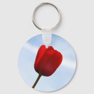 Red Tulip Keychain Nyckelring