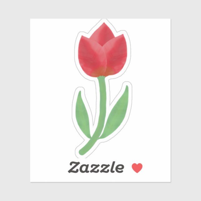 Red Tulip Klistermärken (Ark)