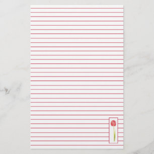 Red Tulip Lining Brev-skrivpapper Brevpapper