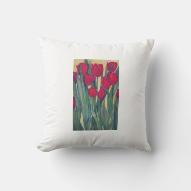 Red Tulip Pillow Kudde (Framsida)