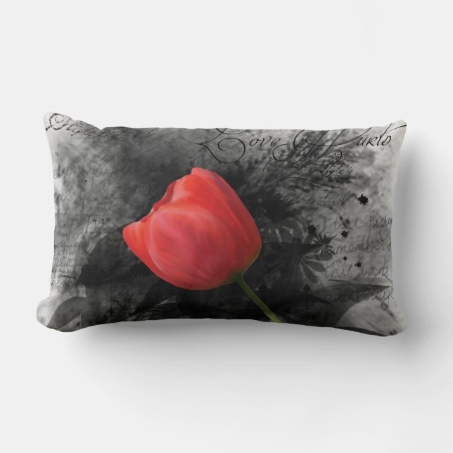 Red Tulip Pillow Lumbarkudde (Framsida)