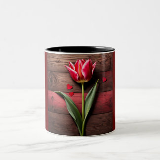 Red Tulip Två-Tonad Mugg