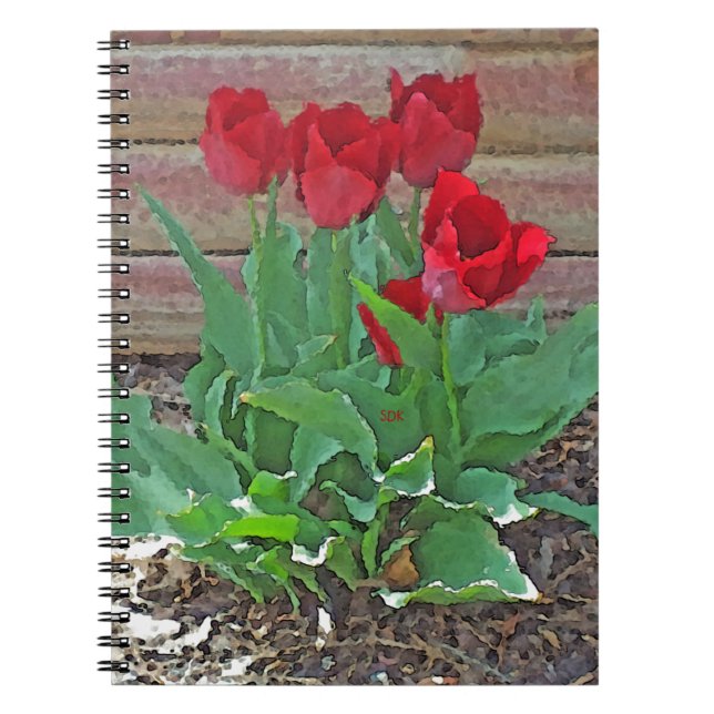 Red Tulips Art Anteckningsbok (Framsidan)