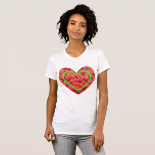 Red Tulips Fält Heart Gräns App. T-Shirt