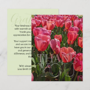 Red Tulips Flowers Tema Tack Kort