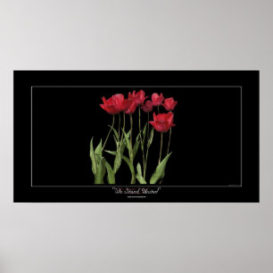 RED TULIPS-inspirationskonst Poster