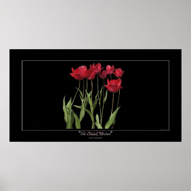 RED TULIPS-inspirationskonst Poster (Framsidan)
