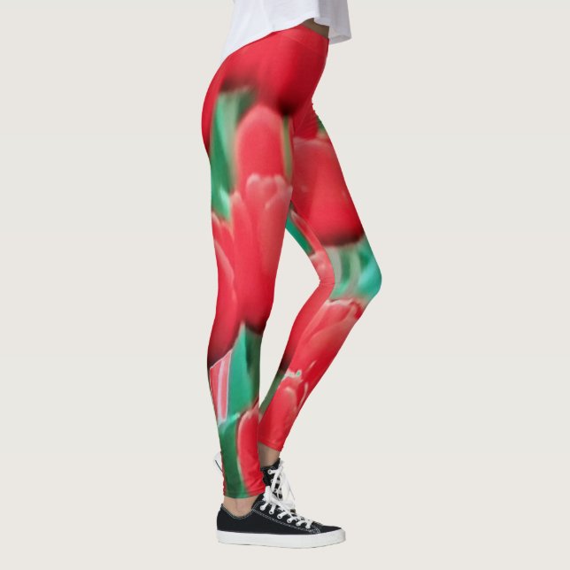 Red Tulips Leggings (Höger)