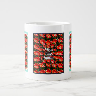 Red Tulips Mönster Jumbo Mugg