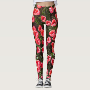Red Tulips Mönster Legging