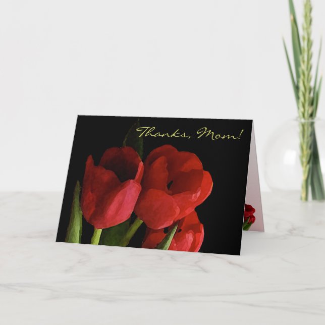 Red Tulips Mors dag Kort (Framsida)