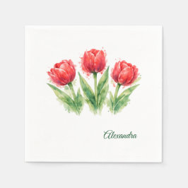 Red Tulips Paper Cup Pappersservett